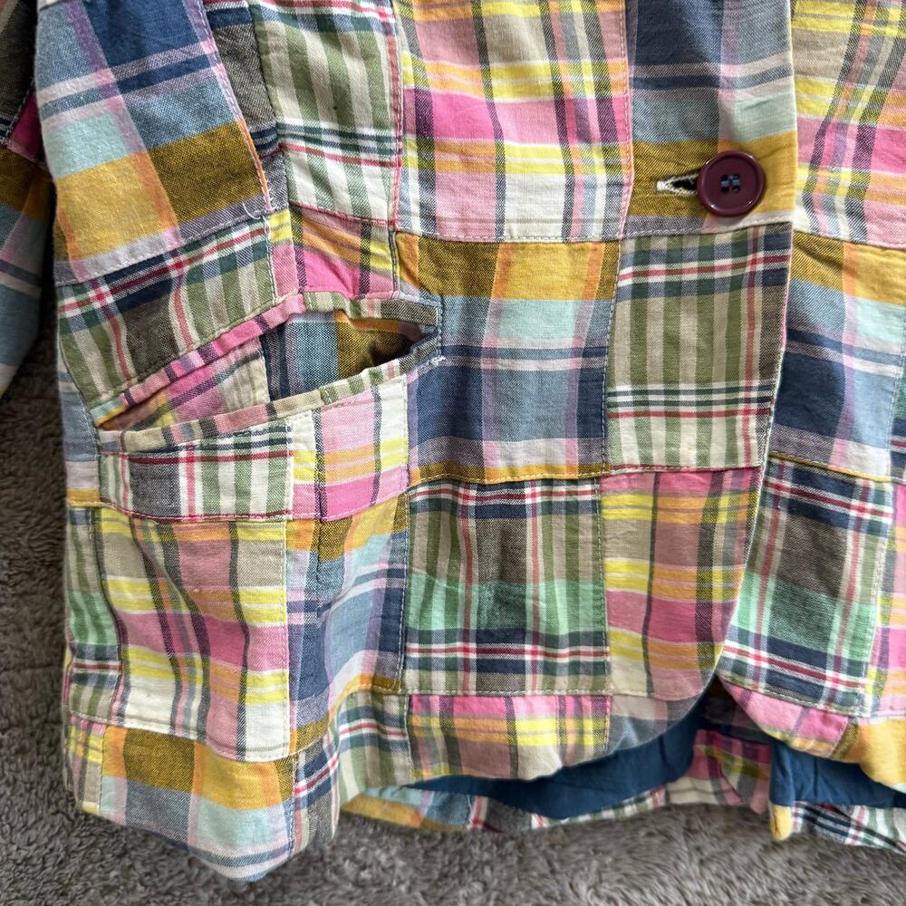 Chadwicks Madras Plaid Patchwork Blazer Jacket Wo… - image 4